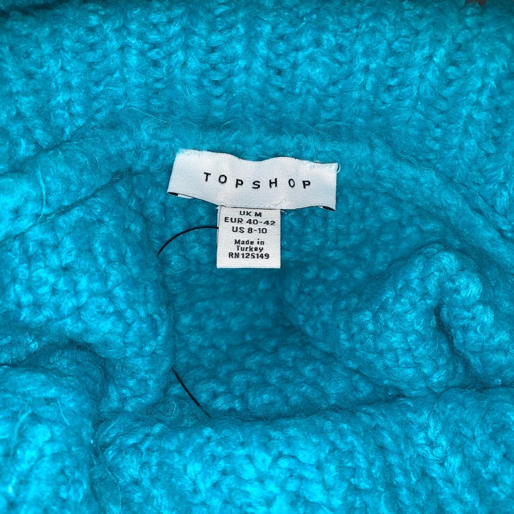 LAST M! NWT TopShop Mixed Stitch Roll Neck Sweater - Picture 8 of 10